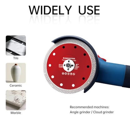 3Pcs 4-1/2 inch Diamond Tile Saw Blades Grinder Cutting Blade for Angle Grinder Super Thin Indestructible Disc for Cutting Porcelain Ceramic Granite Marble. - size: 4-1/2”(115mm)