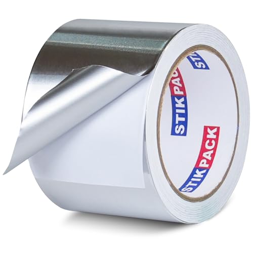 Aluminum Foil Tape 3 inch x 60ft (20 Yards) Heavy Duty HVAC Duct Tape for Ductwork – High Temperature Silver Foil Tape for Insulation, Metal Repair, Exhaust Sealing & Patching - size: 3 Inches x 20 Yards