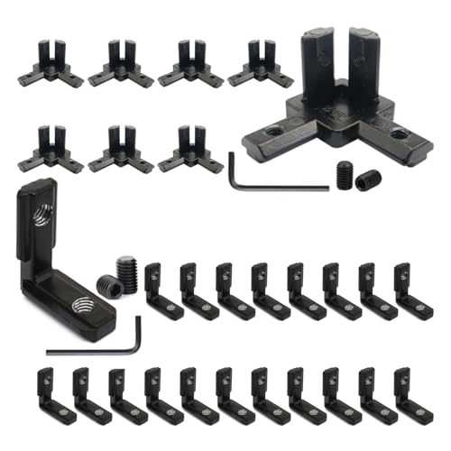 28 Set 2020 Aluminum Extrusion Hardware Accessories Corner Brackets - style: 20 sets with M5 8 sets with m4