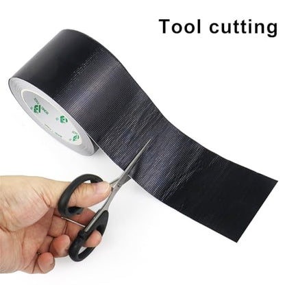 BOMEI PACK Adhesive Black Aluminum Foil Heat Shield Tape Barrier 3in x 66ft, Fiberglass Thermal Insulation Reflective Material High Temp Protection 1 Pack - size: 7.62 cm x 20.12 m x 0.14 mm