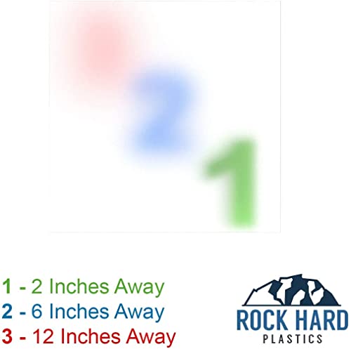 Rock Hard Plastics - 12" x 12" Clear Frosted P95 Privacy Acrylic Sheet Lucite Plexiglass (Actual Size 11.875" x 11.875" - .118" (1/8"), Frosted)