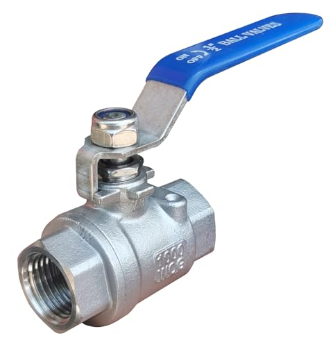 Full Port Ball Valve 1/2" NPT Heavy Duty Stainless Steel 304 For Water,Oil and Gas with Blue Handles（1000WOG） - size: 1/2"NPT, style: pack of 1
