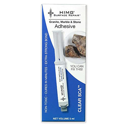 HIMG Glue Adhesive for Granite, Marble, Stone, Corian, Quartz, Porcelain, Ceramic - 2 Part SCA