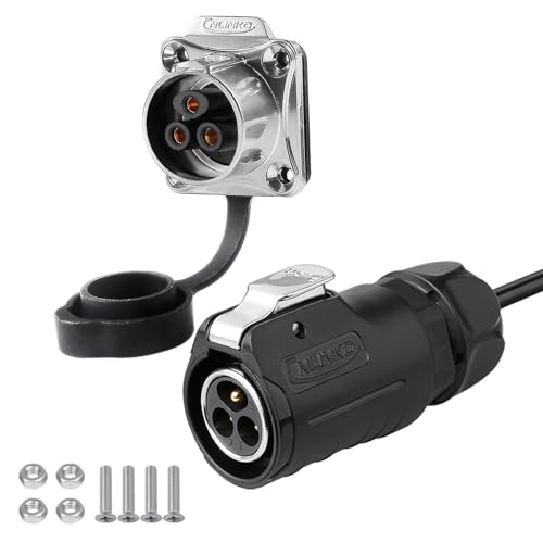 CNLINKO LP-20 3 Pin IP68 Waterproof Connector Aviation Plug with 1M Cable - size: 3-Pin, style: Plug with 1M Cable