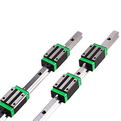 Linear Guide Rail 2 X HGR 15-1200mm Linear Slide Rail + 4 X Bearing Blocks Linear Guideway Rail for DIY CNC Routers Lathes Mills - size: 1200mm, style: Linear Rail HGR15 with Green Bearings