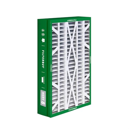 Filterbuy 14.5x27x5 Air Filter MERV 8 Dust & Allergy Defense (2-Pack) - size: 14.5x27x5