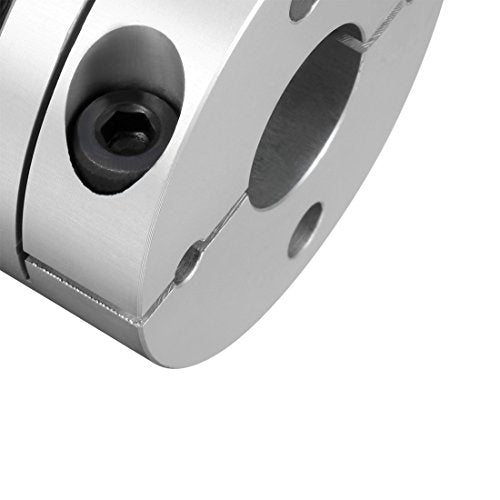 uxcell 8mmx14mm Clamp Tight Motor Shaft Double Diaphragm Coupling Coupler - size: 8-14mm
