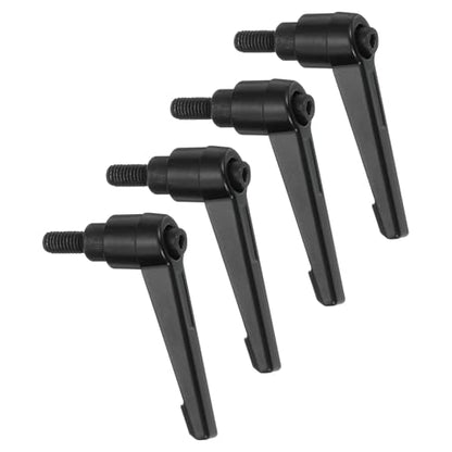 uxcell 4Pcs M6 x 12mm Adjustable Knobs Handle Male Thread Push Button Ratchet Quick Release Locking Rotating Bolt for Lathe Machinery, Black - size: M6 x 12mm