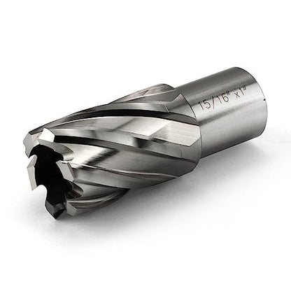 Annular Cutter JESTUOUS 15/16 Inch Cut Dia 3/4 Weldon Shank 1 Cut Depth