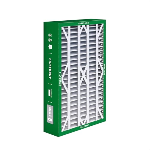 Filterbuy 16x28x6 Air Filter MERV 8 Dust & Allergy Defense (2-Pack) - size: 16x28x6