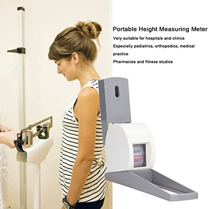 Height Growth Measurement Wall Scale, Portable Height Measuring Meter, Retractable Adults Body Growth Stature Altimeter Auxiliary Equipment 2.2meter Metric System