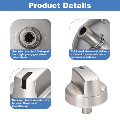 WB03X29354 Stove Knobs 5 Pack Compatible with GE Profile Gas Cooktop