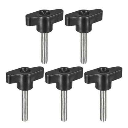 uxcell 5Pcs Clamping Screw Knob, M6 x 35mm Metric 304 Stainless Steel T Shaped Thumb Screws Handle for Quick Remove Hand Tightening Knob Replacement - size: M6 x 35mm