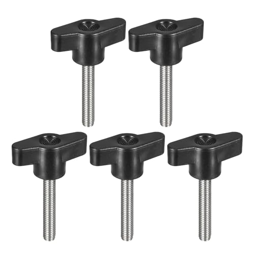 uxcell 5Pcs Clamping Screw Knob, M6 x 35mm Metric 304 Stainless Steel T Shaped Thumb Screws Handle for Quick Remove Hand Tightening Knob Replacement - size: M6 x 35mm