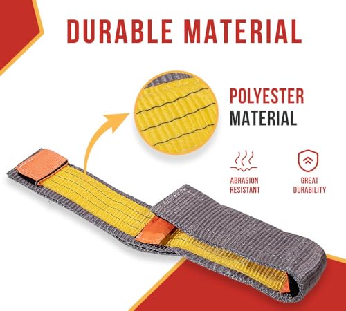 Mytee Products Yellow Polyester Web Sling Wear Pad for Rigging and Lifting Slings Protection - size: 4 - Pack, style: Web Sling Sleeve (3" x 13")