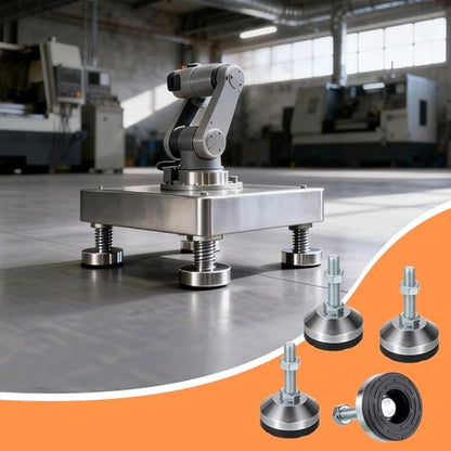 4 PCS Machine Leveling Feet, 3200 lb Total Static Load M12-Thread 2.4'' Dia - size: D60xM12x50