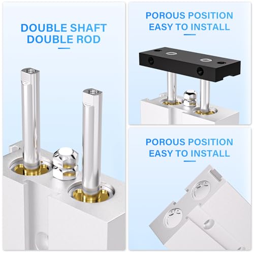 TAILONZ TN32-50 32mm x 50mm Double-Rod Cylinder - size: Bore:32mm Stroke:50MM