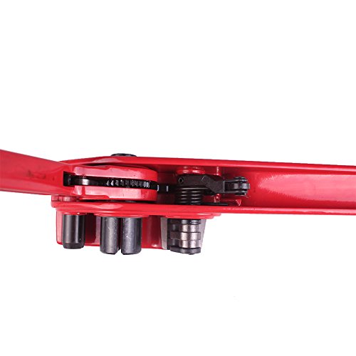 Poly Strapping Tensioner & Cutter Manual Banding Strapping Tools for Polyester Polyproplyn 1/2" - 3/4" Strap Red