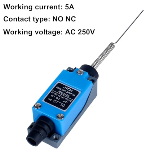 Momentary Limit Switch Travel Switch,omnidirectional Thin Lever Spring Rod,NO and NC self-resetting momentary switches (4pcs) - style: ME-8169