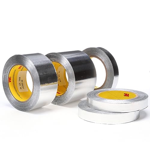 3M Aluminum Foil Tape 425, Silver, 25 mm x 55 m, 4.6 mil
