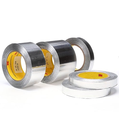3M Aluminum Foil Tape 425, Silver, 25 mm x 55 m, 4.6 mil