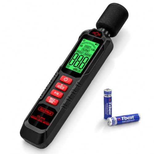 GL81A Digital Sound Level Meter,30‑130dB A‑Weighted SPL Tester-BLACK - color: Black