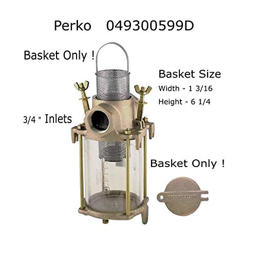 Perko 304 Stainless Steel Basket Strainer Only Size 5 f/3/4" Strainer