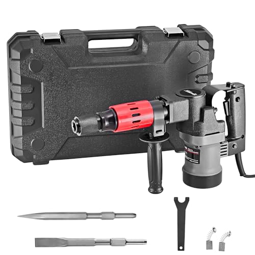 XtremepowerUS SDS-Plus Electric Rotary Demolition Chipping Hammer Combination Rotary Hammer Drilling Chisels & Drill Bits Set with Case 3000BPM - size: 3000 BPM