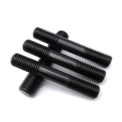 40pcs M10*35mm Double End Threaded Stud, Grade 8.8 Carbon Steel Black Oxide Finish Equal Long Threaded Rod Bar for Furniture Industrial Maintenance Connection Fasteners - size: M10*35-40PCS