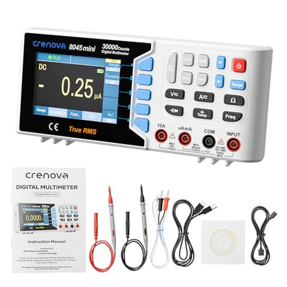 Crenova 30000 Counts True RMS Digital Multimeter, Desktop Bench Multimeter