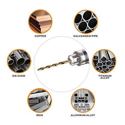 Narwhal 7/32 Inch Cobalt Drill Bits (13 Pack - Industrial Grade M35 Cobalt) 3-5/8" Length & 135 Degree Split Point for Drilling Into Metal, Hardened & Stainless Steel, Cast Iron, & More! - size: 7/32 in