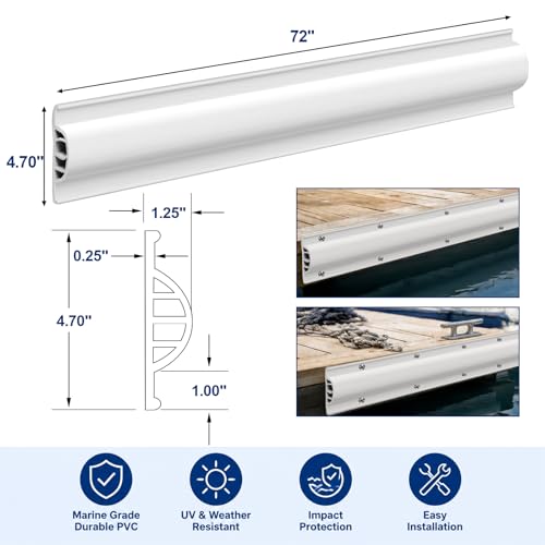 DaisyInner 3 Pack 6 ft Dock Bumper Commercial Grade Double Molded