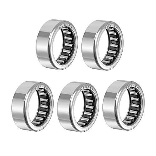 uxcell SCE126 Needle Roller Bearings, Drawn Cup Open End, 3/4-inch Bore 1-inch OD 3/8-inch Width 8300N Static Load 7100N Dynamic Load 5pcs - size: 1x3/4x3/8"