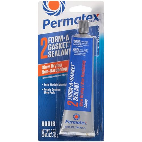 Permatex 80016 Form-A-Gasket #2 Sealant, 3 oz., Blue - size: 3 Fl Oz. (Pack of 1), style: Form-A-Gasket #2