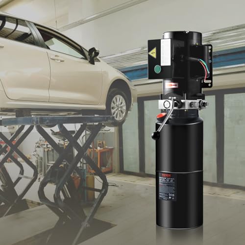 VEVOR Hydraulic Power Unit 220V 10 Quart Car Lift 3HP Hydraulic Pump Power Unit Car Lift Single Phase Hydraulic Pumps with 10L Steel Tank Car Lifts Hydraulic Power Unit for Auto Repair Single Phase - size: 10 Quart