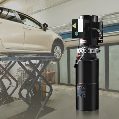 VEVOR Hydraulic Power Unit 220V 10 Quart Car Lift 3HP Hydraulic Pump Power Unit Car Lift Single Phase Hydraulic Pumps with 10L Steel Tank Car Lifts Hydraulic Power Unit for Auto Repair Single Phase - size: 10 Quart