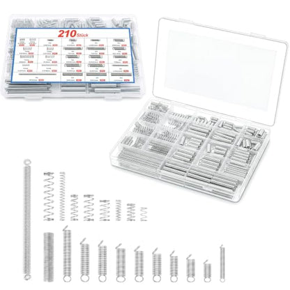 420 Pcs Spring Assortment Kit,20 Different Sizes Zinc Plated Springs Set