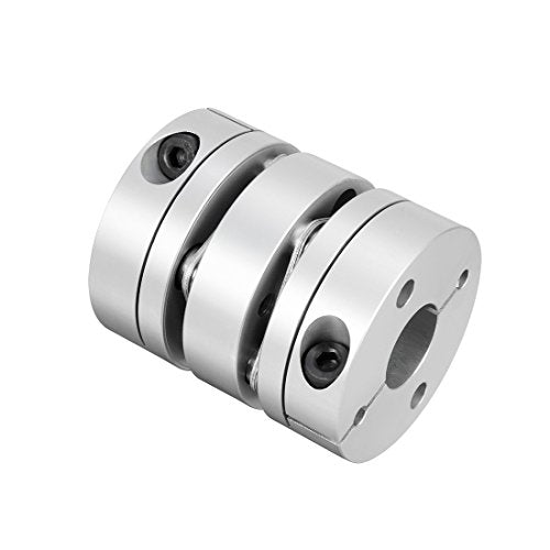 uxcell 8mmx14mm Clamp Tight Motor Shaft Double Diaphragm Coupling Coupler - size: 8-14mm