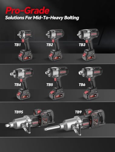 ROTAKE 20V 3/4" Pro Heavy-Duty Cordless Impact Wrench Kit, 1780 FT-LBS, TB5 - size: 3/4" (1780 ft-lbs) TB5