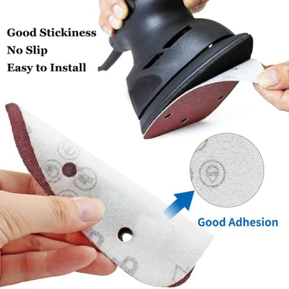 25 Pcs Mouse Detail Sander Sandpaper, 180 Grit, 5 Hole - size: 180 Grit - 25 Pcs