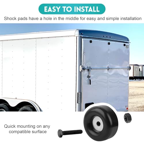 Trailer Ramp Door Bumpers Replacement, Round Rubber - 4pcs