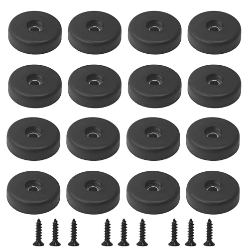 16PCS 40mm x 10mm Rubber Feet, Speaker Isolation Pads for Amplifier Subwoofer Guitar Cabinet Home Audio Equipment, Black Anti-Vibration Feet - size: 16PCS