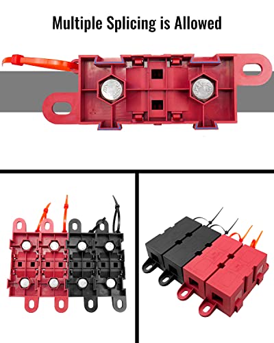 MEGA ANM AMG Fuse Holder 500A 32V, High Current Bolt-On Fuse Holder - color: Red