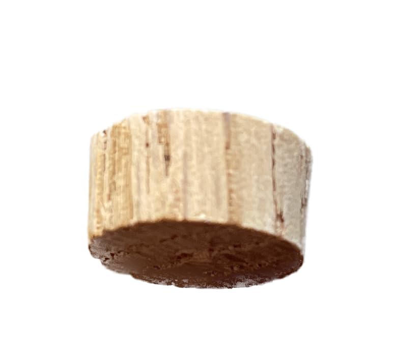 Bark and Lindy Oak Wood Plugs 1/2 inch, Flat Head, Screw Hole (25 Pack) - Light Brown