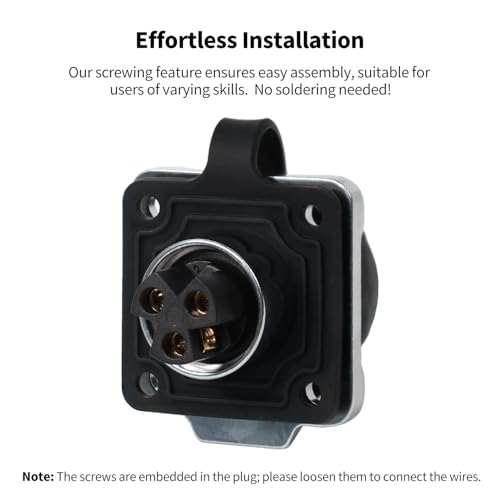 CNLINKO LP-16 3 Pin Right Angle IP68 Waterproof Connector Screw Assembly - style: Four-Hole Socket
