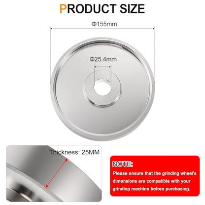 HARFINGTON Diamond Lapidary Wheel 6 Inch x 1 Inch Arbor Hole 1500 Grit Grinding Wheels for Stone, Marble, Glass, Ceramics, Crystal, Carbide, Steel - size: 1500 Grits