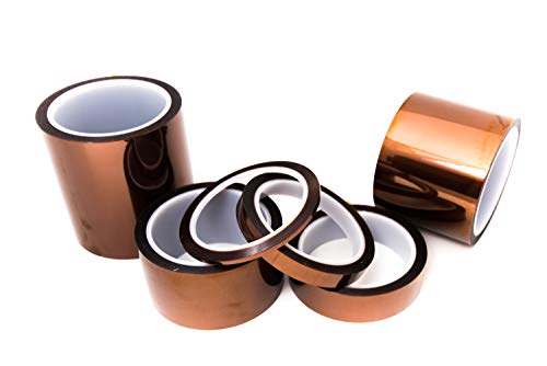Bertech High-Temperature Polyimide Masking Tape, 1 Mil Thick, 6 Inch x 36 Yards - UL Recognized - size: 6