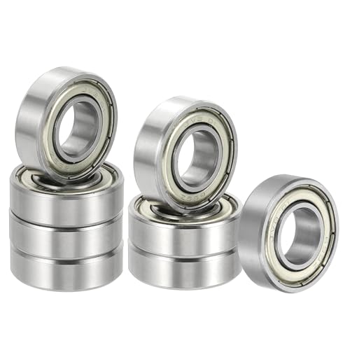 uxcell 8 Pack 699ZZ Deep Groove Ball Bearings, 9x20x6mm Chrome Steel Double Shield Bearing for Electric Motor, Home Appliances, Garden Machinery, (ABEC5) - size: 699ZZ