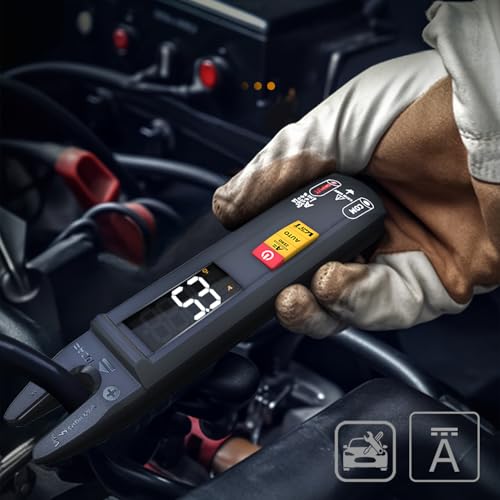 Digital Clamp Meter AC DC Current Open Jaw Fork Meter Rechargeable Auto Ranging Multimeter NCV Amp Volt Ohm Electrical Tester Pen Shape Tester