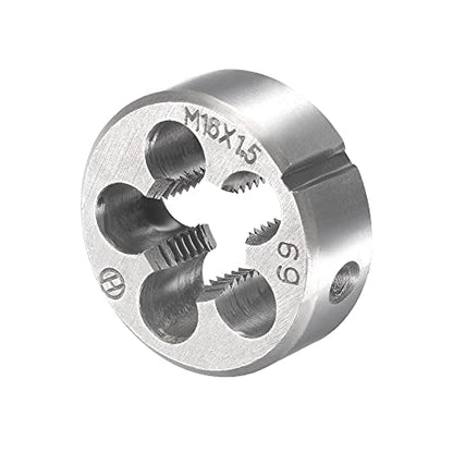 uxcell M16 x 1.5mm Metric Tap and Die Set, Machine Thread Screw Tap with Round Threading Die, Tap & Die Kit for Nut Screw Bolt Thread Repair - size: M16 x 1.5mm